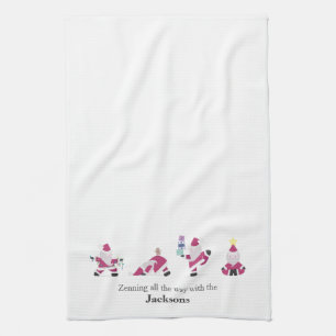 Holiday Yogi Yoga Santa Family Geschirrtuch