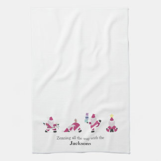 Holiday Yogi Yoga Santa Family Geschirrtuch