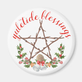 Holiday Yuletide Twig Pentagramm Wicca Sabbat Magnet