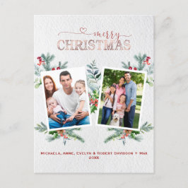 Holidays Foto Gold Frohe Weihnachtskalligraphie Feiertagspostkarte