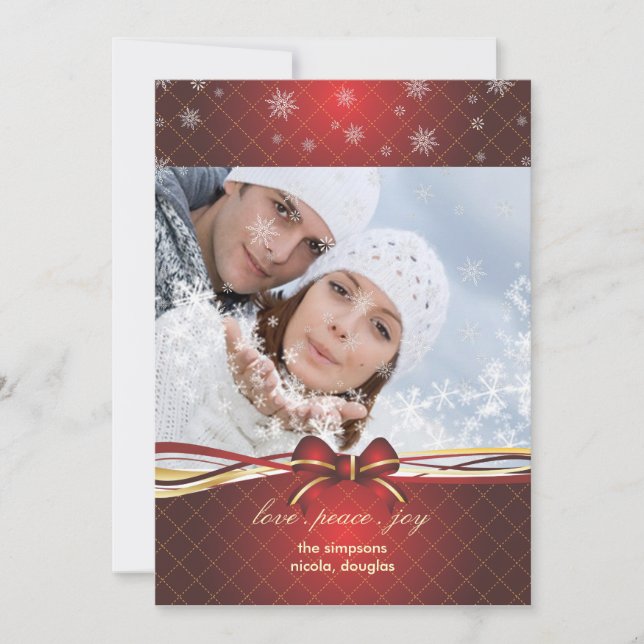 Holidays fotocards, customize your text (Back) Feiertagskarte (Vorderseite)