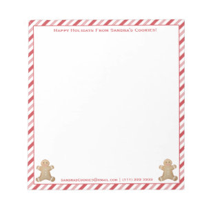 Holidays Gingerbread Man Cookies Personalisiert Notizblock
