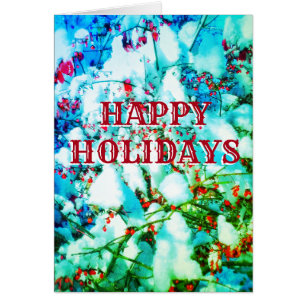 HOLIDAYS RED BERRIES CARD