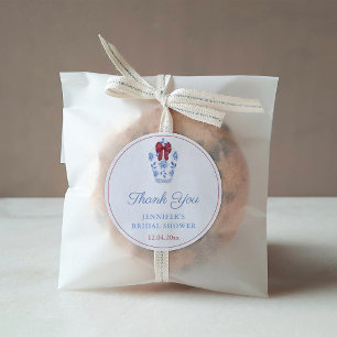 Holidays Red Bow Ginger Jar Vielen Dank Runder Aufkleber