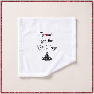 Holidays Red Heart & Tree Wash Tuch
