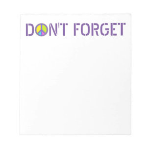 holiES - farbiges PEACE-Zeichen + Ihre Ideen Notizblock