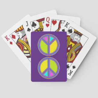 holiES - farbiges PEACE-Zeichen + Ihre Ideen Spielkarten