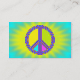 holiES - farbiges PEACE-Zeichen + Ihre Ideen Visitenkarte