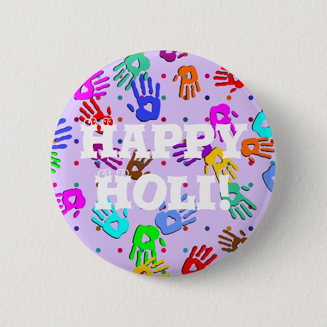 holiES - Hände Punkte farbiges Muster 1 Button (Vorderseite)