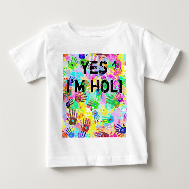 holiES - Hände spritzt farbiges Schmutzmuster 2 Baby T-shirt (Vorderseite)