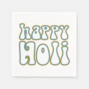 holiES - HAPPY HOLI hat einfach Kontur 1 gefärbt Serviette