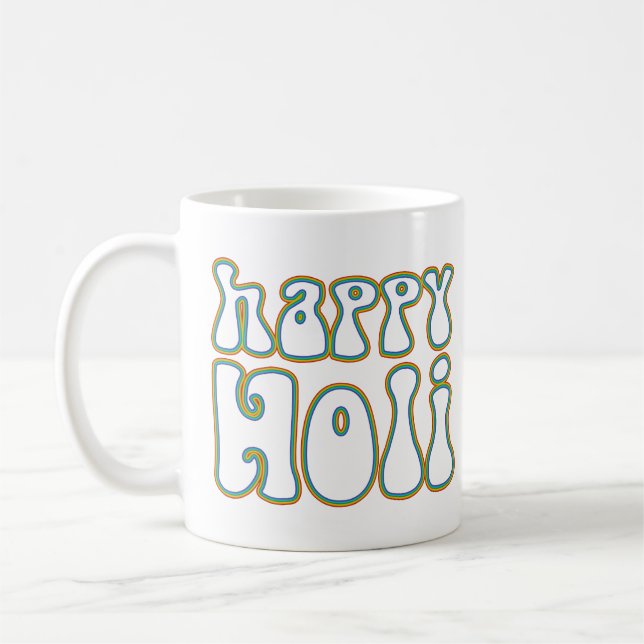 holiES - HAPPY HOLI hat einfach Kontur 1 gefärbt Tasse (Links)