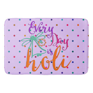 holiES - Jeder Tag ist Holi + Ihr Backgr. Ideen Badematte
