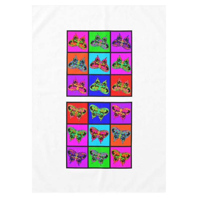 holiES - Psychedelische Schmetterlinge Mosaik Tischdecke (Vorderseite)