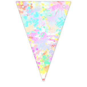 holiES - Splashes nahtlose Muster Pastell 1 Wimpelkette