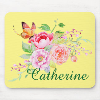 holiES - Watercolor-Frühlings-Blumen-Blumenstrauß Mousepad