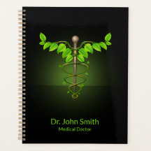 Holistic Alternative Caduceus Green Blätter Medizi