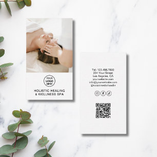 Holistic Health Therapeuten Logo QR Code Weiß Visitenkarte