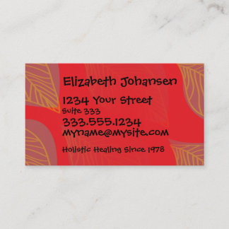 Holistic Massage Therapy Salon Tanning Beauty Well Visitenkarte