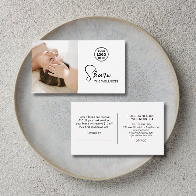 Holistic Therapist Health Coach Empfehlungskarte (Holistic Therapist Health Coach Referral Card)