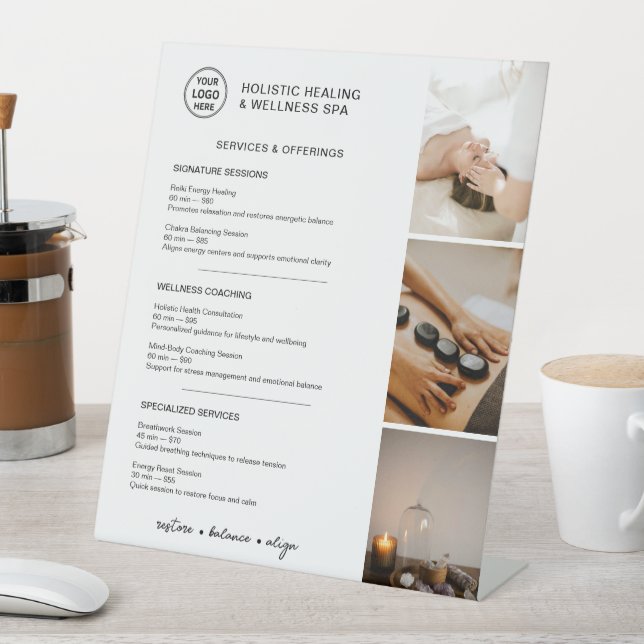Holistic Wellness Services Menu Logo Photo Sockelschild (In Situ)
