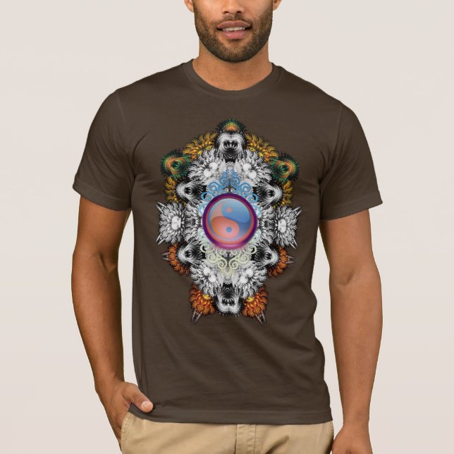Holistic Yin Yang Fraktal Art Shirt (Vorderseite)