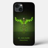 Holistische Alternative Medical Caduceus Green Blä