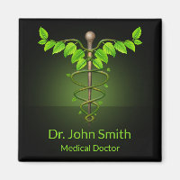 Holistische Alternative Medical Caduceus Green Blä