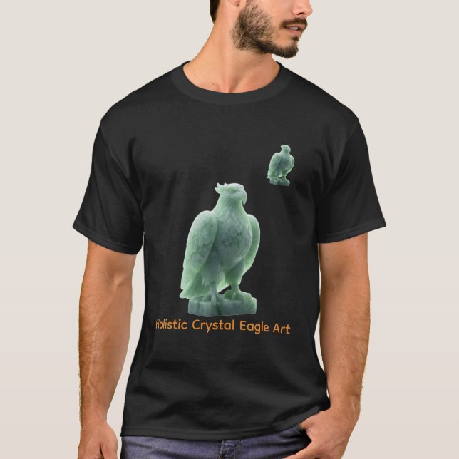Holistische Crystal Eagle Kunst T-Shirt (Vorderseite)