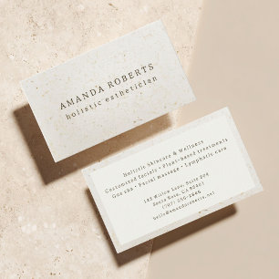 Holistische Esthetikerin Natürliches Beige Beauty  Visitenkarte