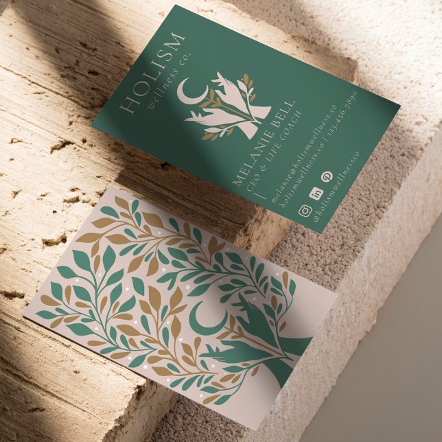 Holistische Gesundheit & Wellness-Heilung Hände Ce Visitenkarte (Holistic Health & Wellness Healing Hands Celestial Business Card)