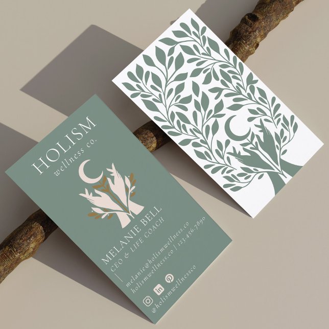 Holistische Gesundheit & Wellness-Heilung Hände Ce Visitenkarte (Holistic Health & Wellness Healing Hands Celestial Business Card)