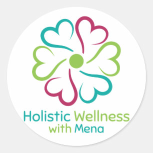 Holistische Wellness Runder Aufkleber