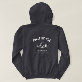 Holistischer Hundezüchter Unisex White Design Hoodie