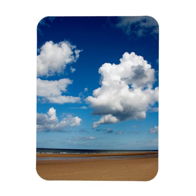 Holkham Beach Norfolk England Poster Classic Round Magnet (Vertikal)