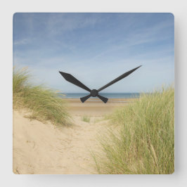 Holkham Beach Norfolk Square Clock Quadratische Wanduhr