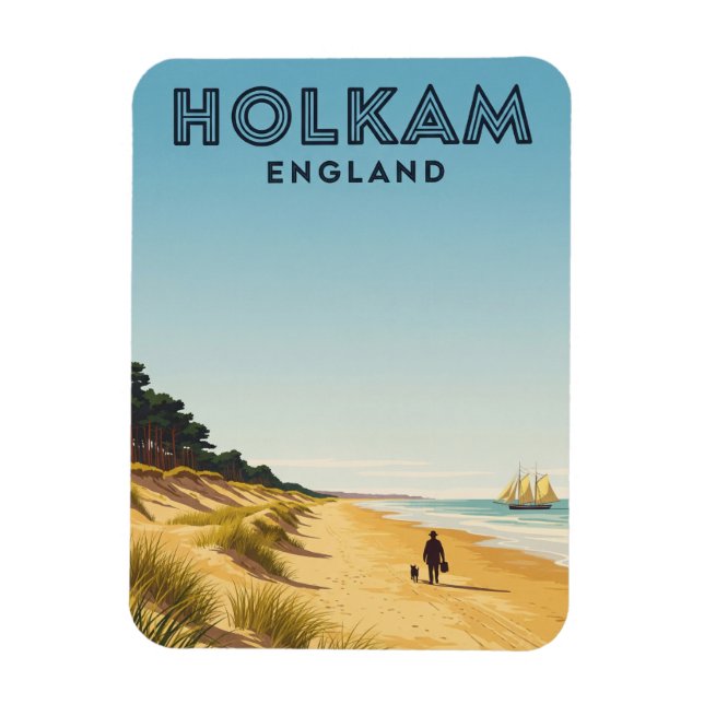 Holkham Norfolk England Travel Magnet (Vertikal)
