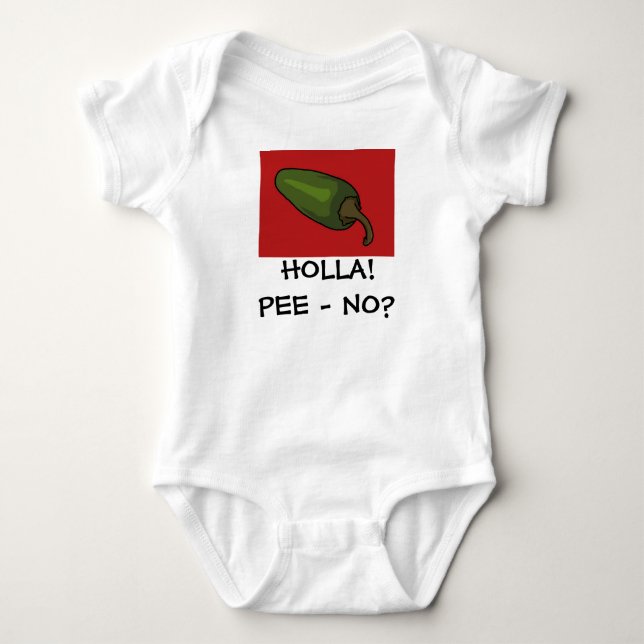 HOLLA! PIPI - NEIN? BABY STRAMPLER (Vorderseite)