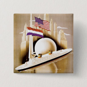 Holland America Line New York Button