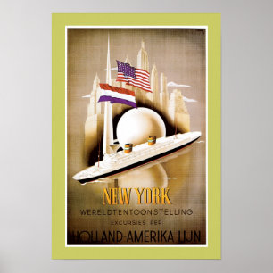 Holland America Line New York Poster