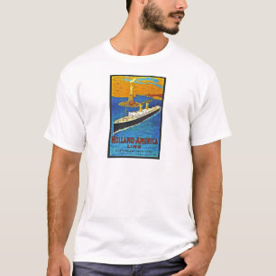Holland-America-Linie Vintage-Reiseposter T-Shirt