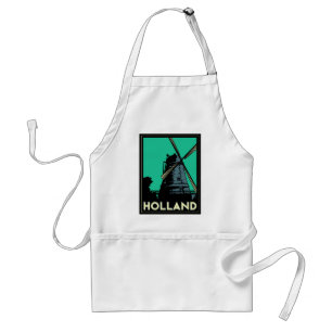 Holland Art Deco Vintage Retro Reiseplakat Schürze
