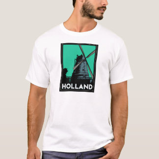 Holland Art Deco Vintage Retro Reiseplakat T-Shirt