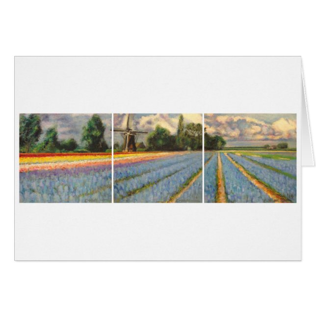 Holland-Blume stellt Landschaftsmalerei-Triptychon (Vorderseite (Horizontal))