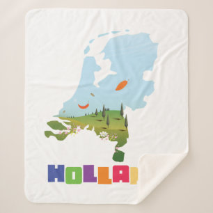 Holland Cartoon Karte Sherpadecke