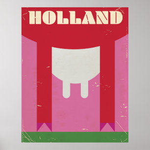 Holland Dairy Cow Vintage Reiseplakat Poster
