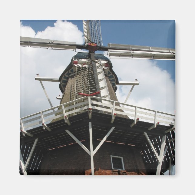 Holland Dutch Windmill Kühlschrankmagnet Square Magnet (Vorne)