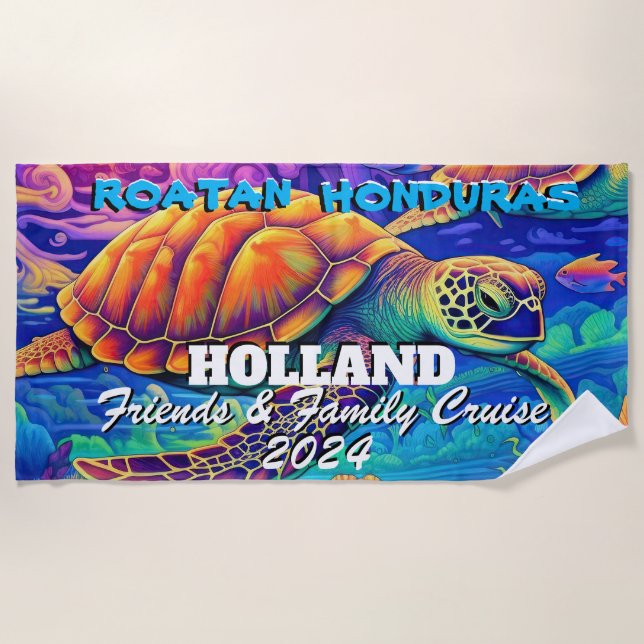 Holland Family & Friends Beach Handtuch - Roatan (Vorderseite)