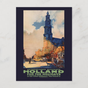Holland für das Holidays Vintage Poster 1925 Postkarte