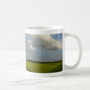 Holland Gras Land Panoramalandschaft Kaffee Tasse
